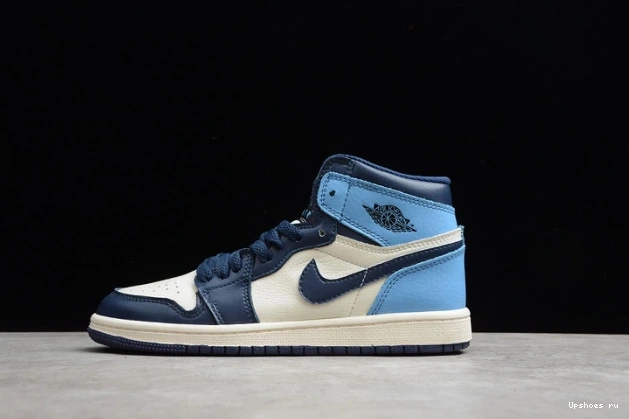 (555088-140) Jordan 1 Air Blue Kids Obsidian University 0818